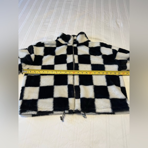 Crave Fame Juniors Checkered Bomber Jacket - Picture 9 of 12